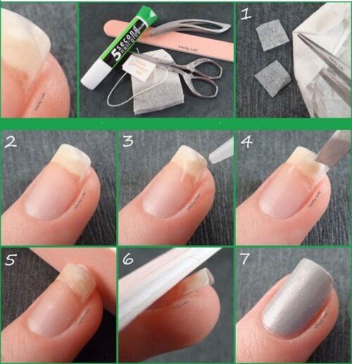 Beauty hacks with tea bag for broken nail