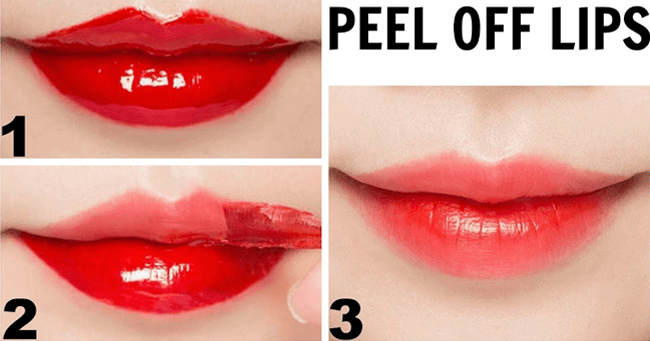 Peel Off Lip Tint with Food Color All Beauty Hacks