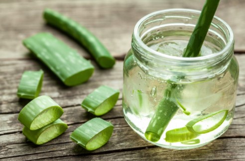 Aloe vera gel for hair and skin