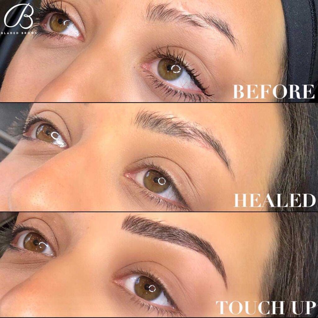 microblading touch up Microblading Eyebrows Before and Aftercare